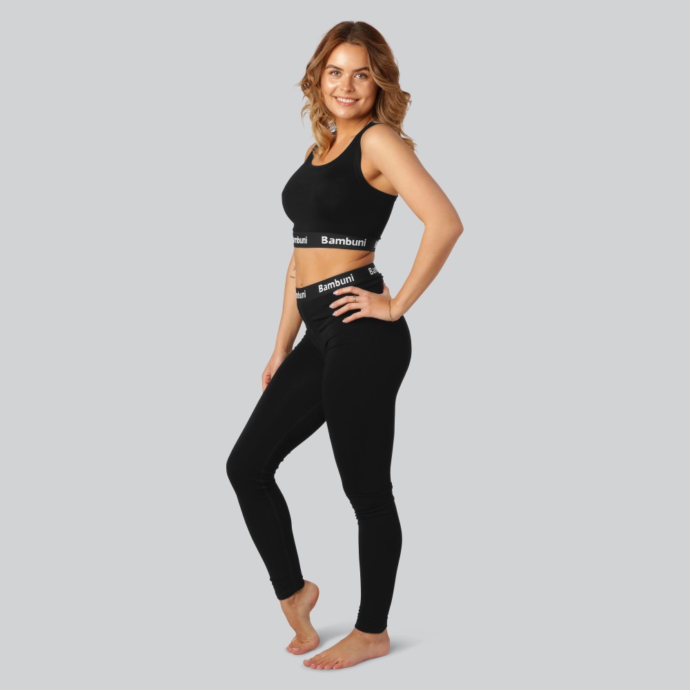 Svart bambutopp för kvinnor