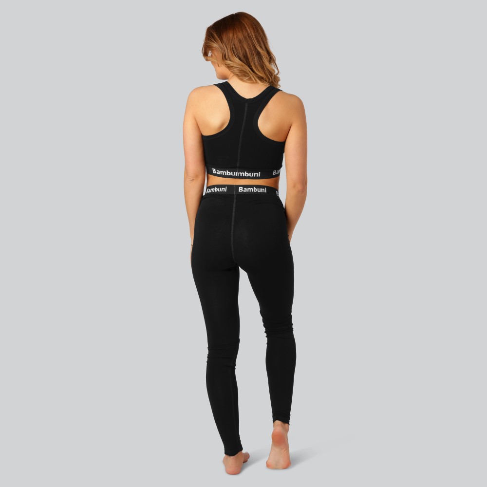 Svart bambutopp för kvinnor