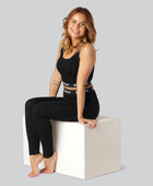 Svarta bambuleggings för kvinnor