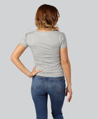 Bambu-t-shirt med O-ringning i grått för damer