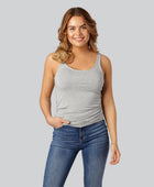 Bambu damtopp i grått med breda axelband