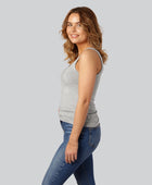 Bambu damtopp i grått med breda axelband