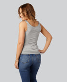 Bambu damtopp i grått med breda axelband