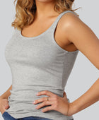 Bambu damtopp i grått med breda axelband