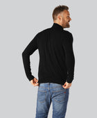 Svart polotröja i bambu för män