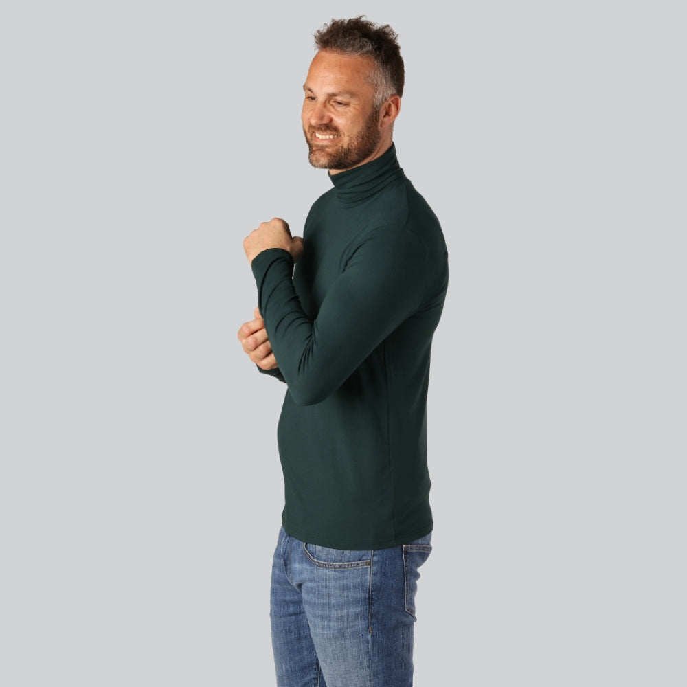 Grönt polotröja i bambu för män