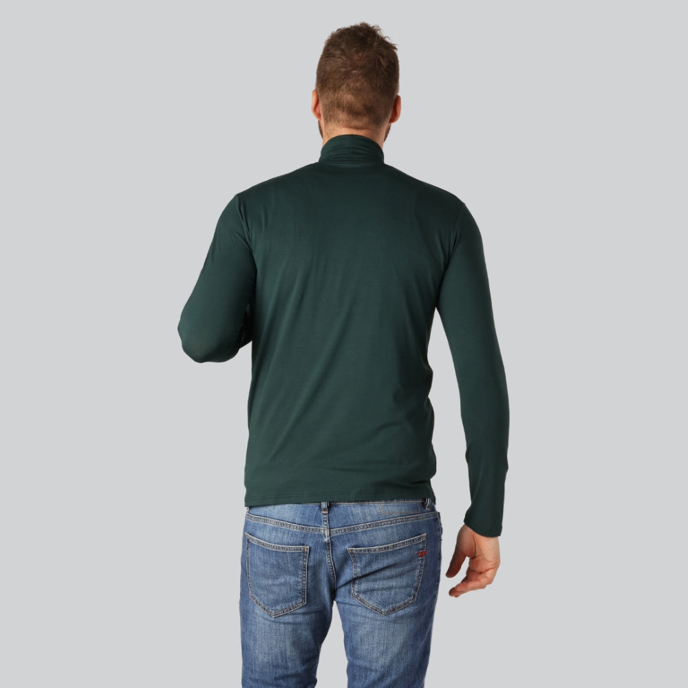 Grönt polotröja i bambu för män