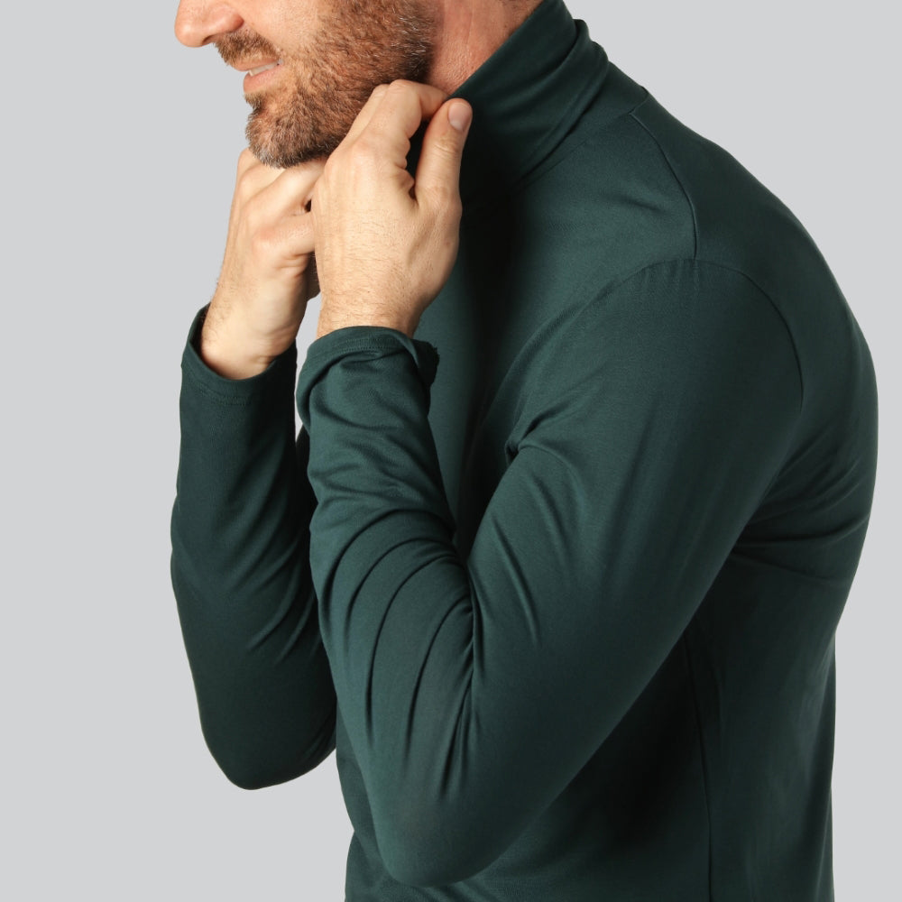 Grönt polotröja i bambu för män