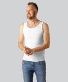 Vitt bambuundertröja för män, smal passform