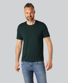 Grön bambu-t-shirt med o-ringning för män