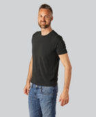 Bambu-t-shirt med O-ringning i antracitgrå för män