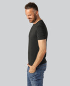 Bambu-t-shirt med O-ringning i antracitgrå för män