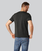 Bambu-t-shirt med O-ringning i antracitgrå för män