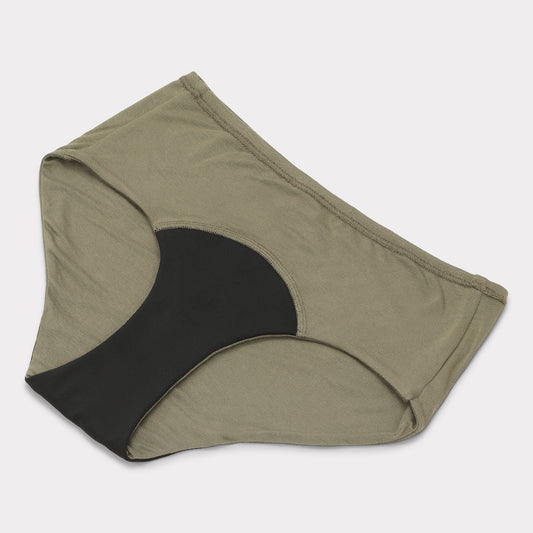 Bambuni bambu inkontinenstrosor i olivgrönt för kvinnor