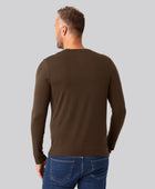 Bambuni bambus langærmet t-shirt brun mand