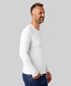 Bambuni bambus langærmet t-shirt hvid mænd