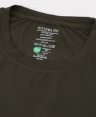 Bambuni bambus langærmet t-shirt mørkegrøn mænd carelabel