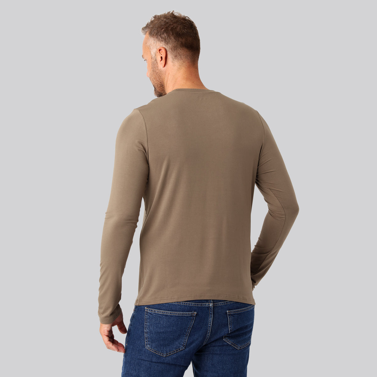 Bambuni bambus langærmet t-shirt sand mand