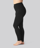 Svarta bambuleggings med dold resår för damer