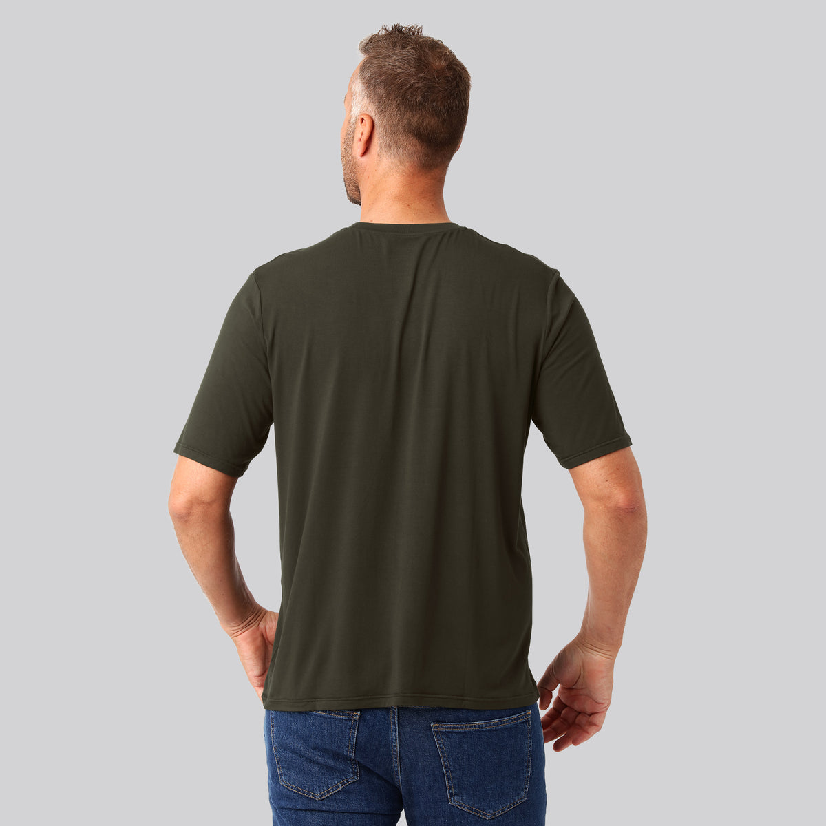 Bambuni bambus oversize t-shirt mørkegrøn mand
