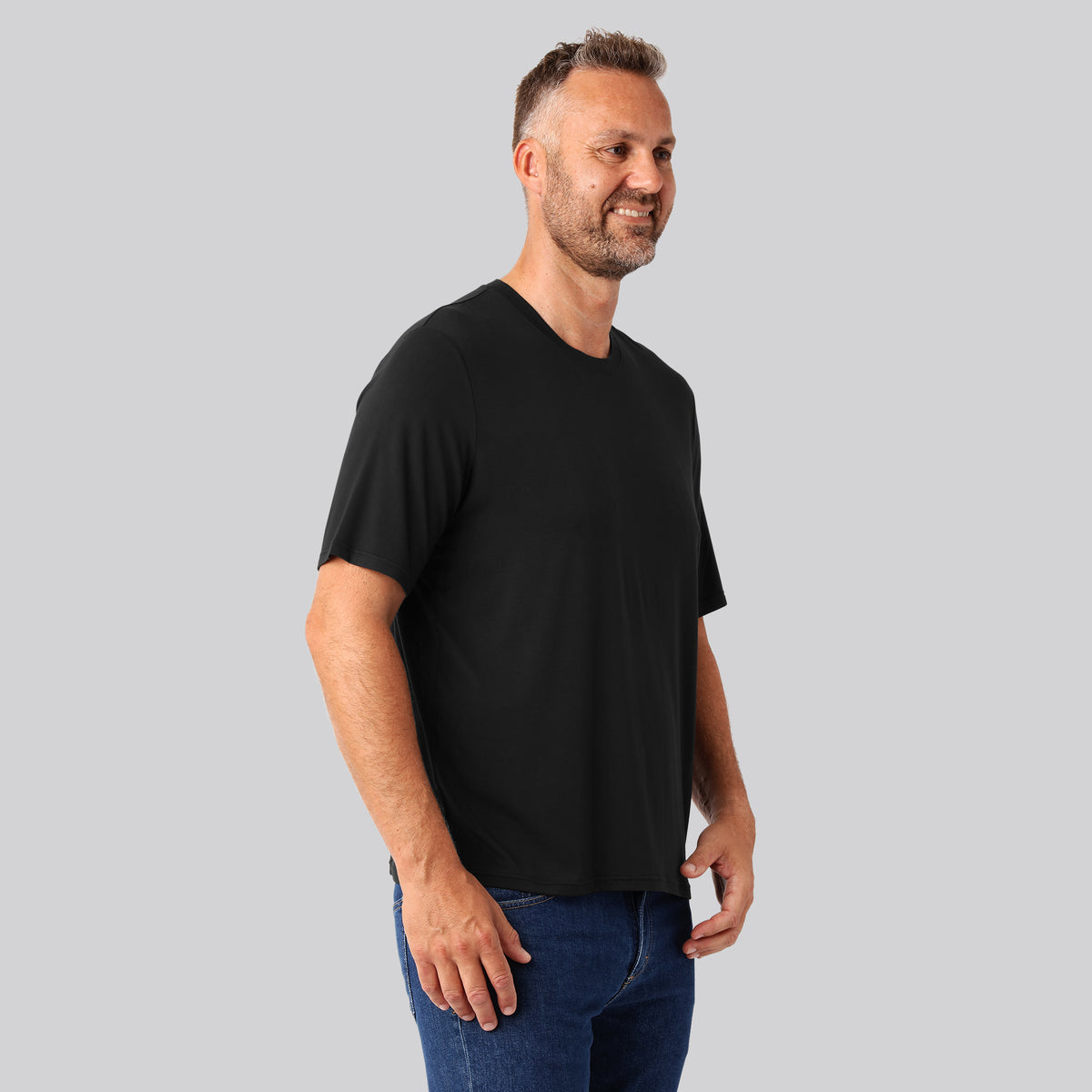 Bambuni bambus oversize t-shirt sort mænd