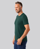 Bambuni bambus t-shirt o-hals grøn mænd