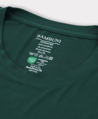 Bambuni bambus t-shirt o-hals grøn mænd carelabel
