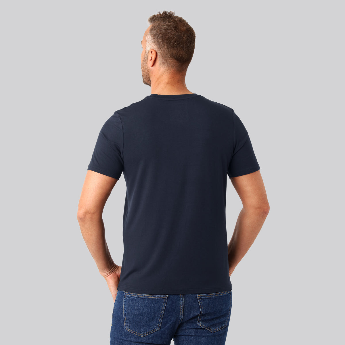 Bambuni bambus t-shirt o-hals navy mand