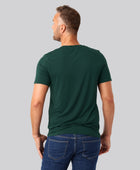 Bambuni bambus t-shirt v-hals grøn mand