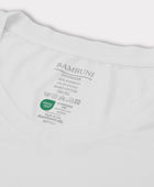 Bambuni bambus t-shirt v-hals hvid mænd carelabel