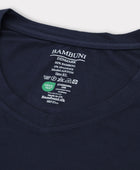 Bambuni bambus t-shirt v-hals navy mænd carelabel