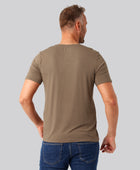 Bambuni bambus t-shirt v-hals sand mand