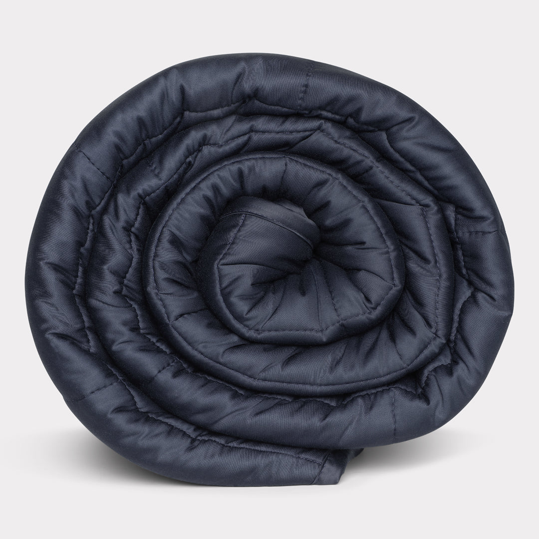 Bambufilt marinblå 140x200