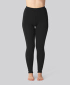 Svarta bambuleggings med dold resår för damer