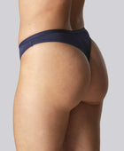 Marinblå bambu-thong