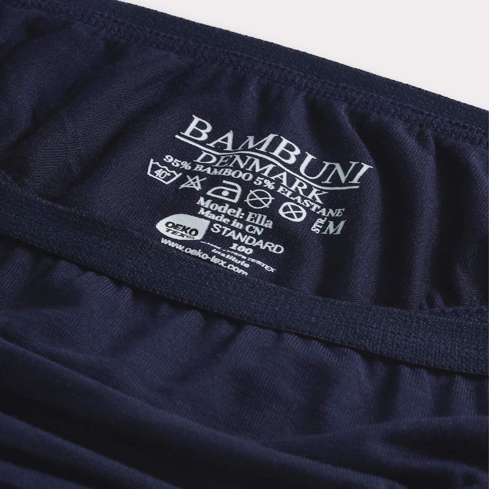 Marinblå bambu-thong