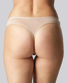 Beige bambu-stringtrosor