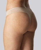 Beige bambu-stringtrosor