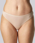 Beige bambu-stringtrosor