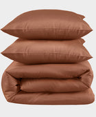 Dubbelsängkläder i bambu i bränt orange från Bambuni