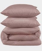 Dubbelsängkläder i bambu i gammalrosa från Bambuni