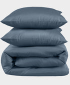 Dubbelsängkläder i bambu i gråblått från Bambuni