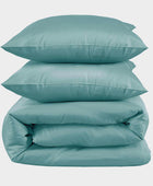 Dubbelsängkläder i bambu i havsblått från Bambuni