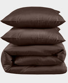 Dubbelsängkläder i bambu i brunt från Bambuni