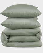 Dubbelsängkläder i bambu i olivgrönt från Bambuni