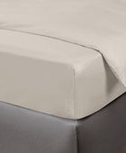 Bambu-dra-på-lakan i beige