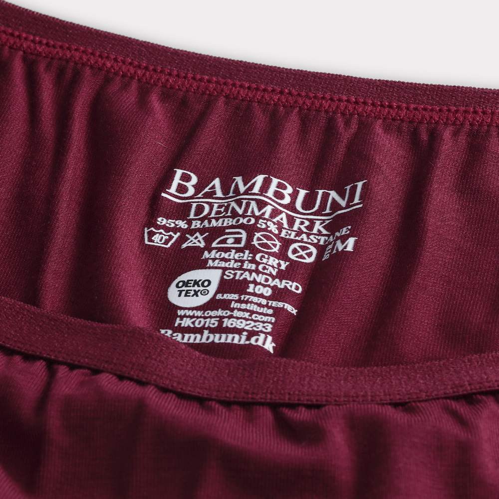 Bambu hipstertrosor i vinrött