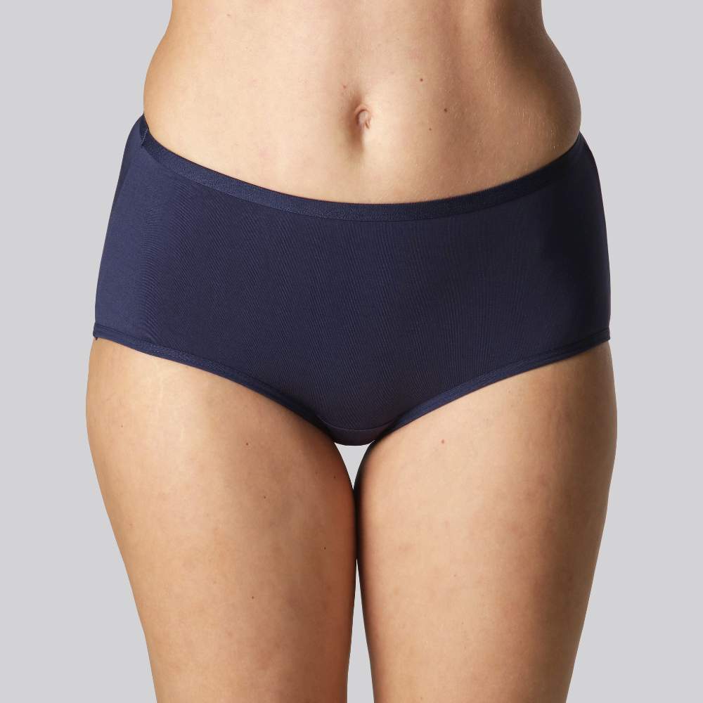 Marinblå hipstertrosor i bambu