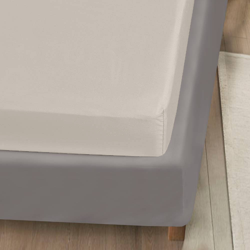 Bambu-dra-på-lakan i beige