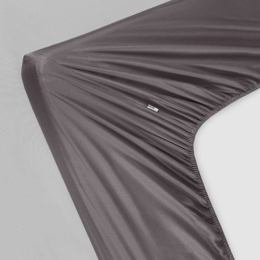 Bambu-dra-på-lakan i antracitgrått